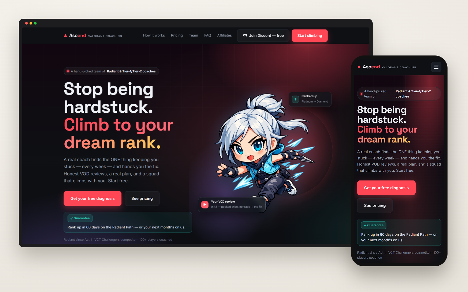 Ascend — sitio en vivo