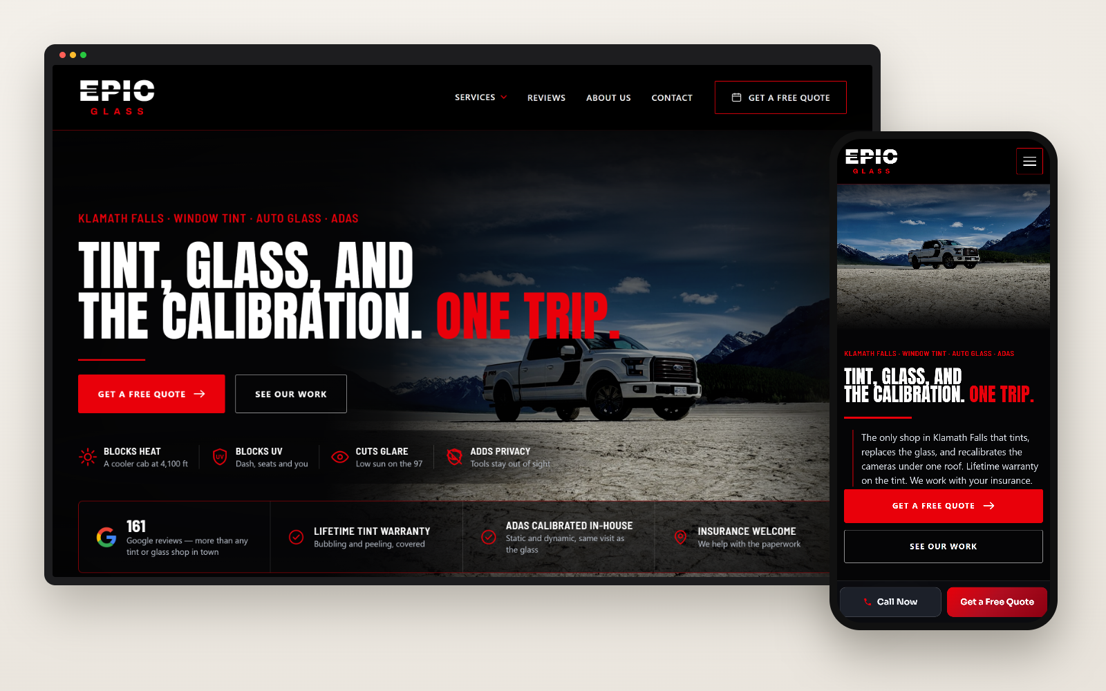 Epic Glass Tinting — el sitio que construí