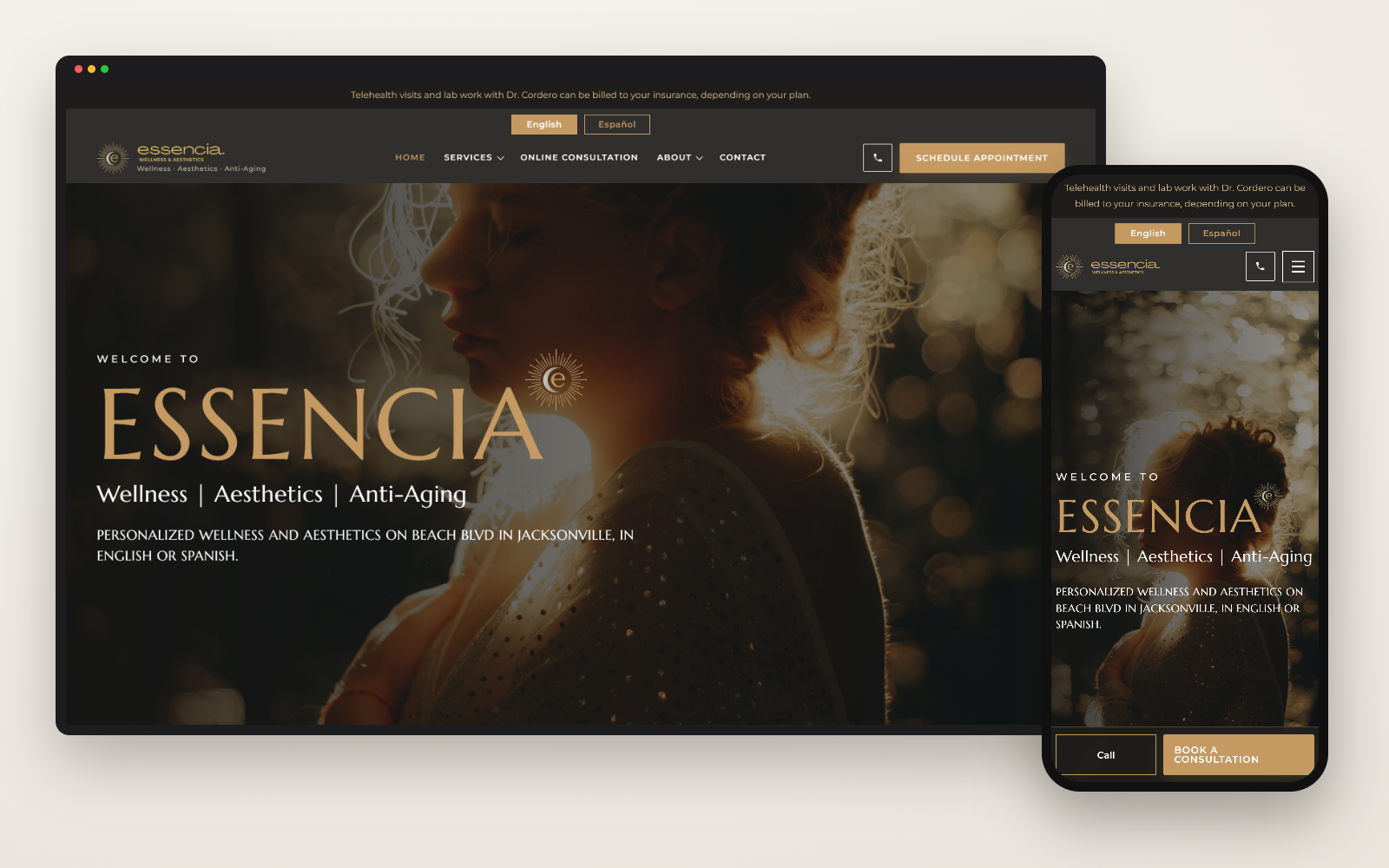 Essencia Wellness & Aesthetics — el sitio que construí