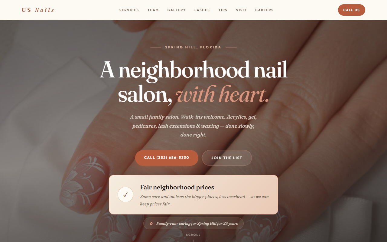 US Nails — live site