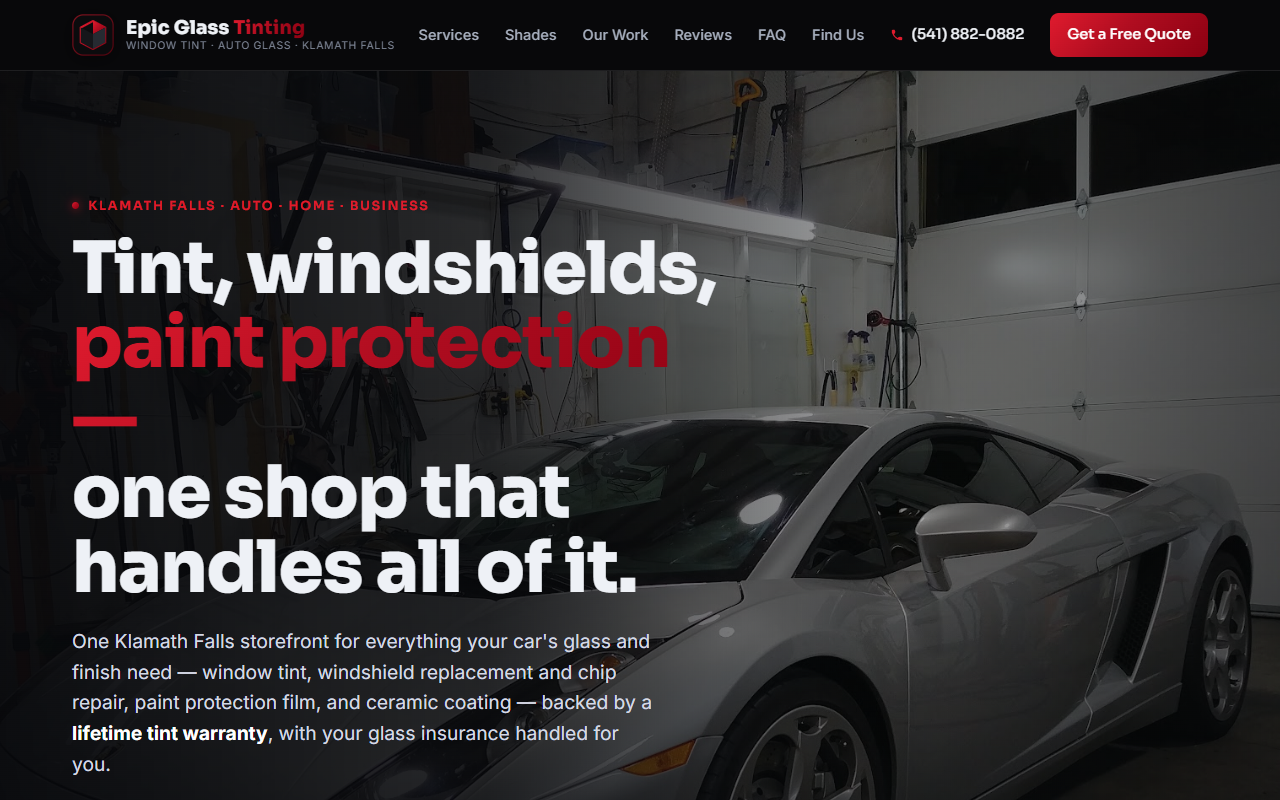 Epic Glass Tinting — the site I built